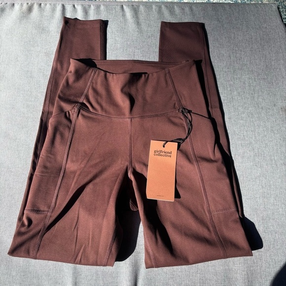 girlfriend collective Pants - Compression Pocket Leggings for Women, High Rise Waist Pants Yoga Workouk